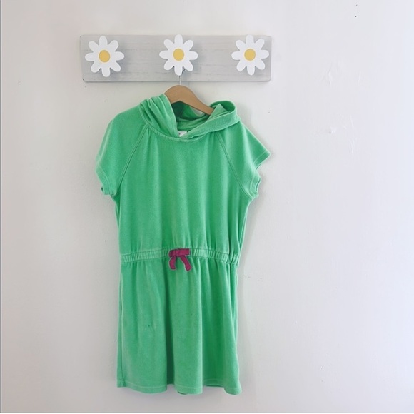Hanna Andersson Green Kids Dress with Hood 100% cotton size 140 - Picture 1 of 4